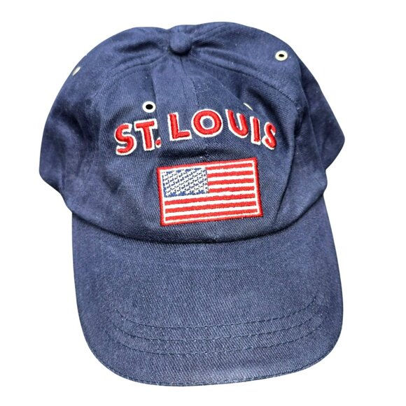 St. Louis Embroidered Navy Blue Baseball Cap With Adjustable Strap CM2096 - Picture 1 of 5